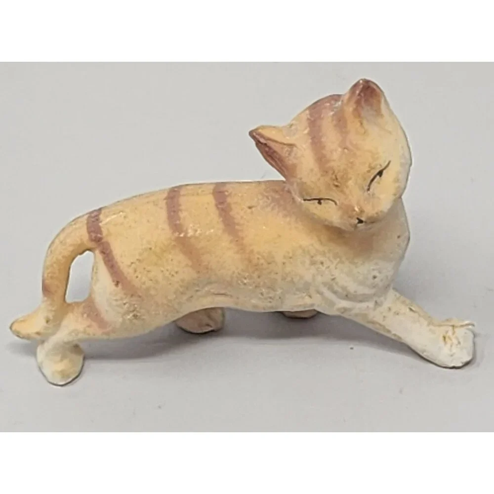 Vintage Miniature Bone China Terrier Schnauzer + Cat Family‎ Figurines Japan